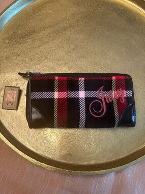 Juicy Couture Vintage Y2K Pink Plaid Zip-Around Wallet NWT